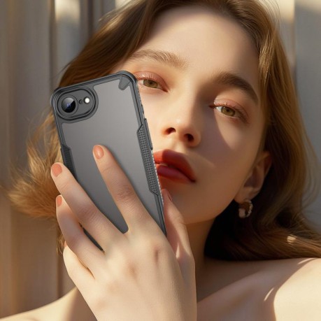 Противоударный чехол Armor Glaze PC Hybrid для iPhone 16e - черный