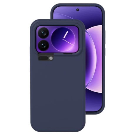 Силиконовый чехол Liquid Silicone Skin-friendly на Xiaomi 17 Pro - синий