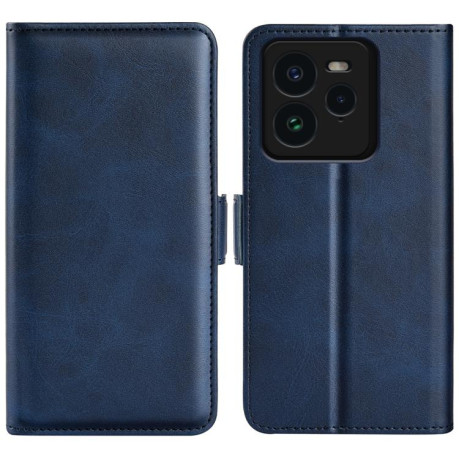 Чехол-книжка Dual-side Magnetic Buckle для Realme GT 7 Pro 5G - синий