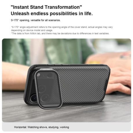 Чохол NILLKIN CamShield Prop Transparent Mirror Cover Translucent на iPhone 17 Pro - чорний
