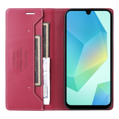 Чехол-книжка GQUTROBE G01 RFID Anti-theft Leather для Samsung Galaxy A16 - красный
