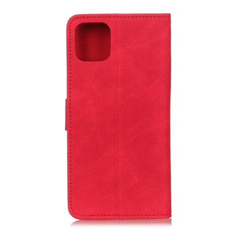 Чехол-книжка KHAZNEH Cowhide Texture на iPhone 12 Mini-красный