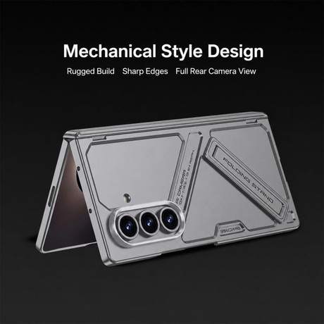 Чехол GKK Integrated Magnetic Folding Hinge Vision на Samsung Galaxy Fold8 Ultra 5G — серый