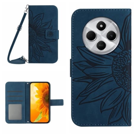 Чохол-книжка Skin Feel Sun Flower для Redmi 14C 4G/Poco C75/Redmi A4 5G  - синій