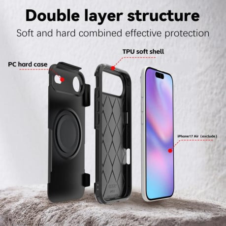 Протиударний чохол RedPepper Armor із Magsafe гібрид на iPhone Air - чорний