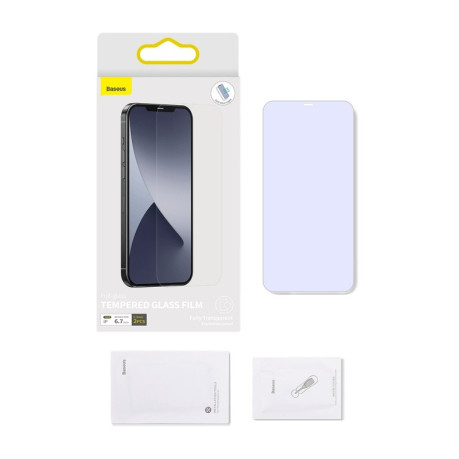 Комплект захисного скла Baseus Anti Blue Light 0,3 mm для iPhone 12 Pro Max - прозорих