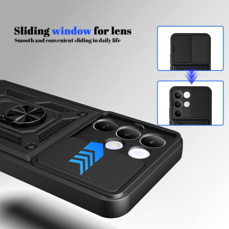 Протиударний чохол Sliding Camshield на Realme C85 Pro 5G India — червоний