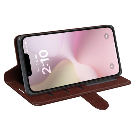 Чехол-книжка R64 Texture Horizontal Flip Leather для iPhone 16e - коричневый