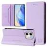 Чехол-книжка RC01 Dual-Folded Magnetic Suction RFID Leather на Infinix Hot 50i 5G / Smart 9 4G - фиолетовый