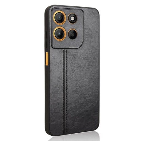 Чохол із простроченням Sewing Cow Pattern на Motorola Moto G15 / G15 Power - чорний