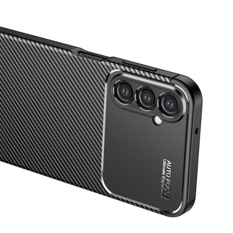 Противоударный чехол Carbon Fiber Texture на Samsung Galaxy A24 4G - черный