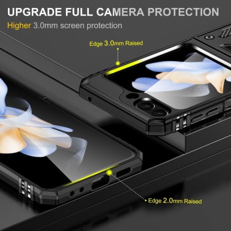 Противоударный чехол Armor Camera Shield для Samsung Galaxy  Flip 6 5G - черный