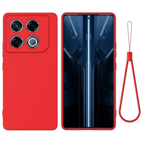 Силиконовый чехол Solid Color Liquid Silicone на Infinix GT 20 Pro - красный