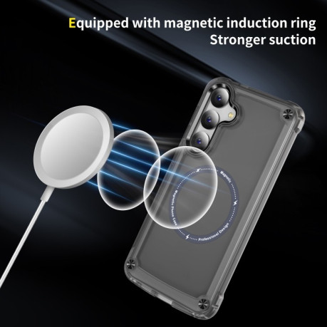 Протиударний чохол Skin Feel TPU + PC MagSafe Magnetic для Samsung Galaxy S25+ 5G - чорний