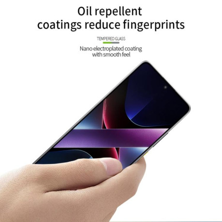 Захисне скло MOFI 9H 3D Full Silicon для Xiaomi Poco X7 Pro - чорне