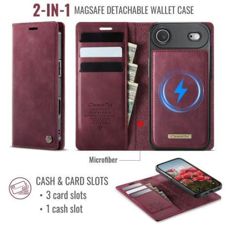 Чехол-книжка CaseMe C49 магнитный с RFID-блокировкой для iPhone Air — красный