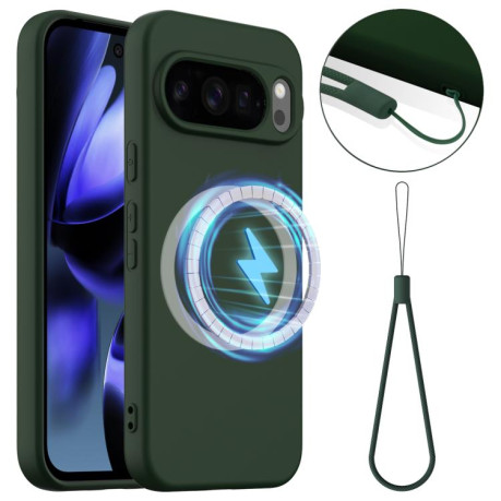 Силіконовий чохол Shockproof Silicone Magsafe для Google Pixel 10 Pro XL - зелений