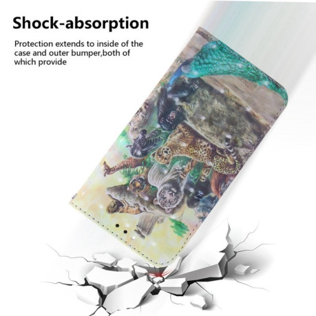 Чехол-книжка 3D Painting для Motorola Edge 50 Neo 5G Global - Zoo