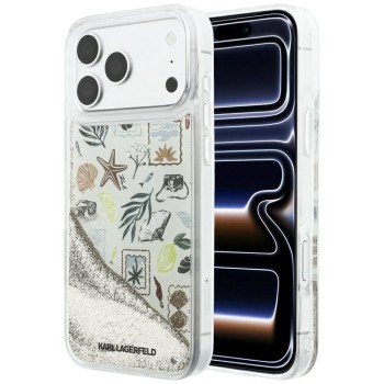 Оригінальний чохол Karl Lagerfeld Liquid Glitter Beach &amp; Sand для iPhone 17 Pro Max / 18 Pro Max - Beige