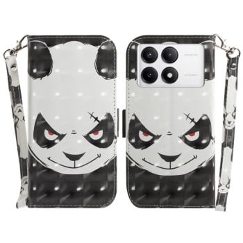 Чехол-книжка 3D Colored Horizontal Flip Leather для Xiaomi Poco F6 Pro - Bear