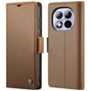 Чехол-книжка CaseMe 023 Butterfly Buckle Litchi Texture RFID Anti-theft Leather на Xiaomi Redmi Note 15 Pro 5G Global  — коричневый