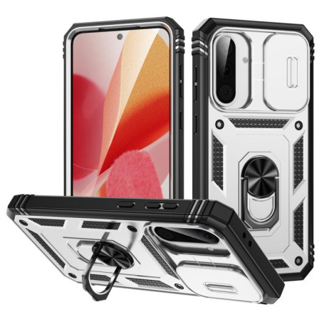Противоударный чехол Sliding Camshield для Samsung Galaxy A56 5G - White+Black