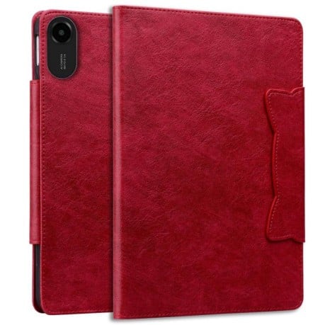 Чехол-книжка Cat Buckle Leather на Xiaomi Redmi Pad 2 - красный