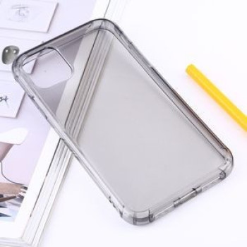 Ударозащитный силиконовый чехол Thick на iPhone 11- прозрачно-серый