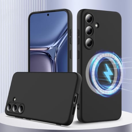 Силіконовий чохол Shockproof Silicone з Magsafe на Samsung Galaxy S25 FE 5G - чорний