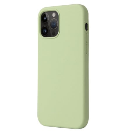 Силиконовый чехол Solid Color Liquid на iPhone 15 Pro Max - зеленый