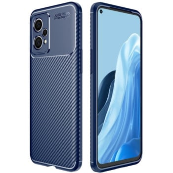 Ударозащитный чехол HMC Carbon Fiber Texture на Realme 9 Pro/OnePlus Nord CE 2 Lite 5G - синий