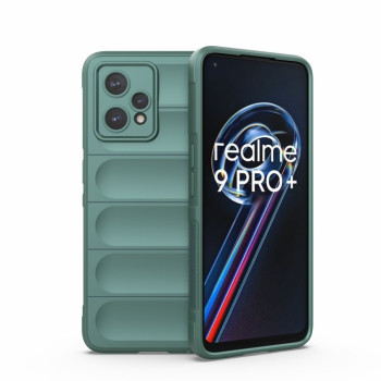 Силиконовый чехол Magic Flannel для Realme 9 Pro Plus/ Realme 9 4G - темно-зеленый