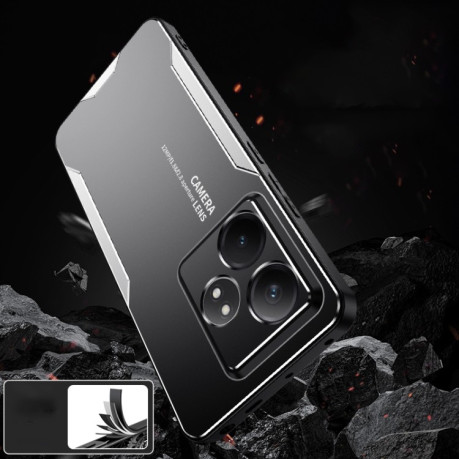Противоударный чехол Blade Series для Realme GT Neo6 SE - серебристый