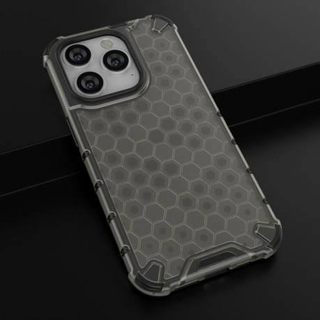 Противоударный чехол Honeycomb with Neck Lanyard для  iPhone 14 Pro - черный