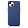 Кожаный чехол iCarer Genuine Leather (MagSafe) для iPhone 14 Plus - синий