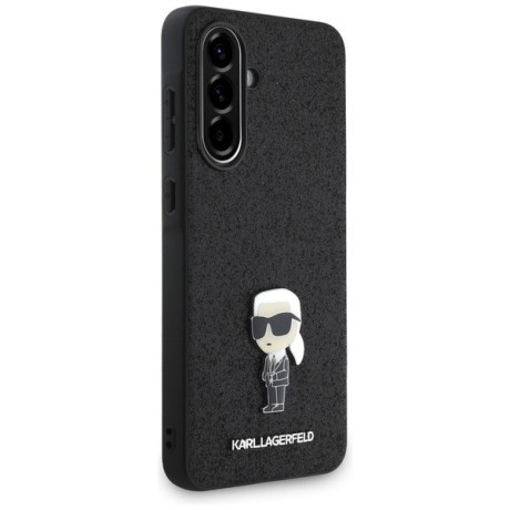 Оригінальний чохол Karl Lagerfeld Fixed Glitter Ikonik Logo Metal Pin для Samsung Galaxy A36 - Black