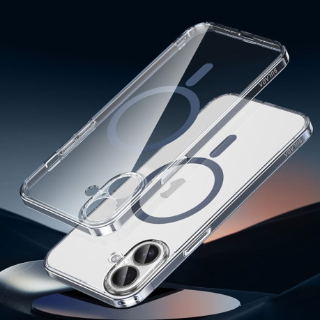 Противоударный чехол SULADA Jingpin Series MagSafe All-inclusive Lens для iPhone 16 - синий