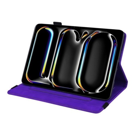 Чехол-книжка Calf Texture Embossed на iPad Pro 11 2024 - фиолетовый