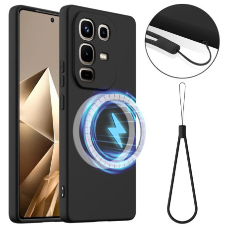 Силиконовый чехол Shockproof Silicone Magsafe для Infinix Note 50 4G / 50 Pro 4G - черный