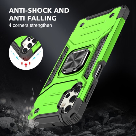 Противоударный чехол Magnetic Armor with Holder для Samsung Galaxy A32 5G- светло-зеленый