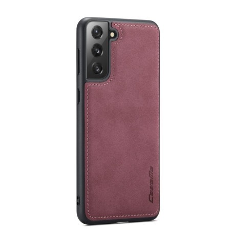 Шкіряний чохол-гаманець CaseMe 018 на Samsung Galaxy S21 FE - червоний