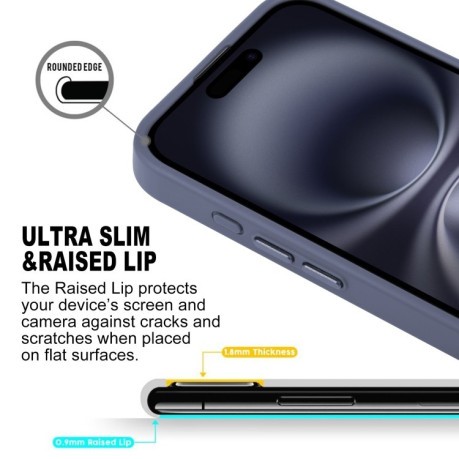 Чехол GEBEI Skin Feel MagSafe Magnetic для iPhone 16 - синий