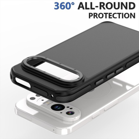 Противоударный чехол Dual-Color Skin Feel Shockproof Series на Google Pixel 9 Pro XL - черный