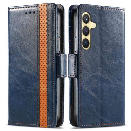 Чохол-книжка CaseNeo Splicing Dual Magnetic Buckle Leather на Samsung Galaxy S24+ 5G - синій