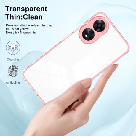Чохол протиударний Clear Color Frame для OPPO A78 4G - рожевий