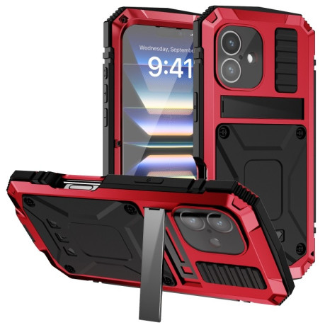 Протиударний чохол R-JUST Life Waterproof для iPhone 16 - червоний