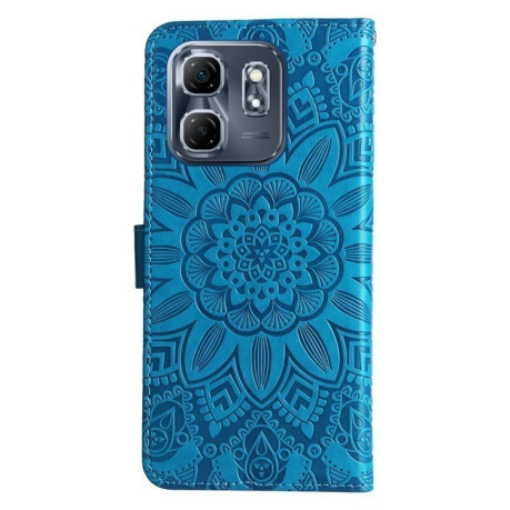 Чехол-книжка Embossed Sunflower для Infinix Hot 50i / Smart 9 - синий