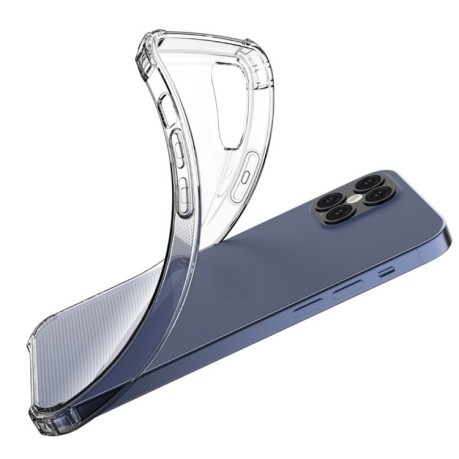 Протиударний силіконовий чохол на iPhone 12 Pro Max - прозорий