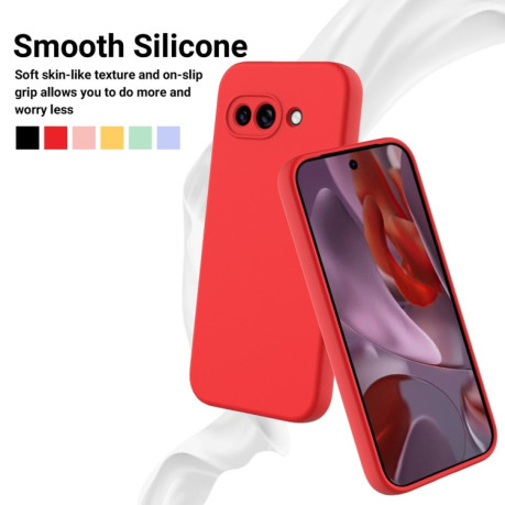 Силіконовий чохол Solid Color Liquid Silicone на Google Pixel 9a - червоний