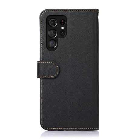 Чехол-книжка KHAZNEH Litchi Texture для Samsung Galaxy S23 ultra 5G - черный